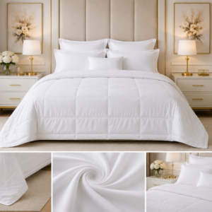 Ascendro Empire Luxury White Bedding Set